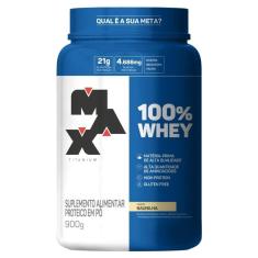 100% Whey 900g Pote Max Titanium-Unissex