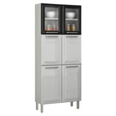 Paneleiro Duplo Itatiaia Móveis IPLDV-80 Tarsila Branco E Preto