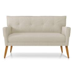 Namoradeira Linho Pés Palito Castanho Cor Grosso Bege