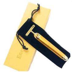 Massageador Facial Eletrico Antirugas Botox Lifting Vibração Energy Beauty Gold