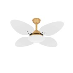 Ventilador Teto 4 Pás Dourado Silencioso Trevo Ventax 220V