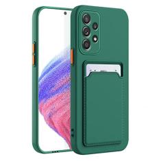Capa para Samsung Galaxy A53, capa A53 5G com compartimento minimalista para cartão de crédito TPU macio TPU silicone resistente a arranhões fina slot para cartão capa protetora para Samsung A53
