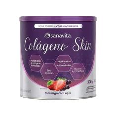 Colágeno Skin - 300G Morango Com Açaí - Sanavita