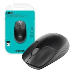 Mouse Wireless Logitech M190, 1000Dpi, Preto E Cinza