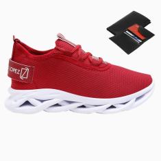 Tênis Masculino Esporte Sem Cardaço Academia Corrida Dia a Dia + Carteira-Masculino