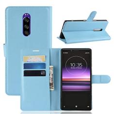 Capa para Sony XZ4, capa carteira flip de couro PU premium com compartimento para cartão, suporte e fecho magnético [capa interior à prova de choque de TPU] Compatível com Sony XZ4