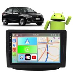 Kit multimidia android 9" onix 20/24 car play - E-Carplay, Black Piano