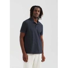 Camisa Polo Básica Masculina Manga Curta Em Piquet - Hering, EXG, Cinz