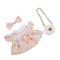 Conjunto de Figuras de Pelúcia para Bonecas de Pelúcia Macias de 7,8 Polegadas, Boneca de Algodão, Decoração de Brinquedo, Saia, Gravata Borboleta, Roupas de Vestir para Boneca,