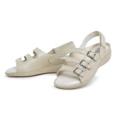 Sandália Top Franca Shoes Feminina Conforto Bege, 35