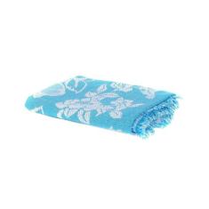 Cobertor Casal King Algodão - Redes de Dormir, Azul com Branco