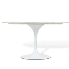 Mesa De Jantar Tulipa Oval 244X137cm Laqueada Branco