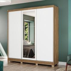 Guarda-Roupa Casal Kappesberg 3 Portas Reversiveis de Correr 3 Espelho