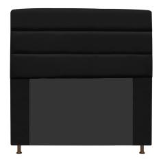 Cabeceira Estofada Turim 140cm Casal Suede Preto