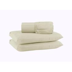 Jogo de Lençol QUEEN 3 Peças 100 ALGODÃO Percal 200 FIOS 100 ALGODÃO C