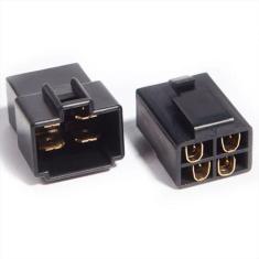 Kit Terminal Conector 4 Vias Com Trava Pacote C/ 10 Kits