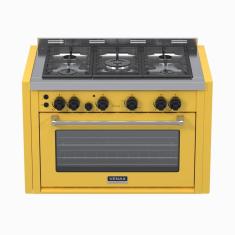 Fogao de Embutir 5 Bocas Venax Temis Amarelo Gas Glp
