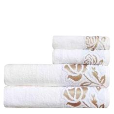 Jogo De Toalhas 4 Pç Macia Guadalupe - 500 G/M - Branca