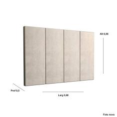 Cabeceira Cama Solteiro 0,90 Million Bege