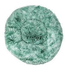 Cama calmante para cães e gatos, cama para cães antiansiedade, cama redonda para cães e gatos, cama macia e aconchegante para aquecimento, almofada de pelúcia sintética para cães e gatos, verde 80 x 80 cm