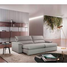 Sofá Filadélfia Linho 02 Módulos 80cm B25cm Meu Sofá Online A230 Linho Cinza