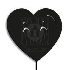 Luminária Abajur Parede Coração Madeira G9 30cm Decoração - Madelumi, 