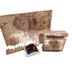 Quebra-cabeça Mapa Terra Média de 60 peças + Chaveiro - Reidopendrive