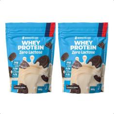 Kit 2un Whey Protein Zero Lactose 900g New Nutrition, Cookies