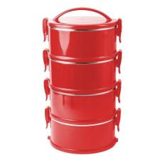 Marmita termoprática vermelha conjunto 4 unidades - NORB