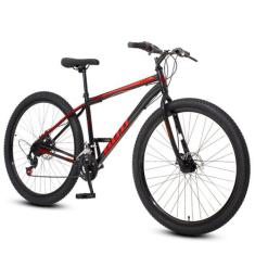 Bicicleta aro 29 Aço Carbono Preto e Vermelho Gott Cronos Freio A Disc