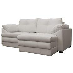 Sofá Retrátil 2 Lugares Sala de Estar Piece 175cm Couro Off White - Gran Belo