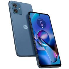 Smartphone Motorola Moto G54 5G Azul Vegan Leath 256GB, 8GB + 8GB RAM Boost, Tela de 6.5", Câmera Dupla, Android 13 e Processador Octa-Core