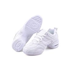 Tênis feminino de jazz com cadarço de malha antiderrapante sola grossa jazz sapatos de dança almofada feminina meninas moderno respirável almofada de ar dividido sola atlética caminhada sapatos de