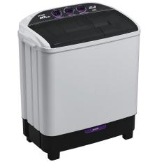 Lavadora 2 em 1 - 10 Kg - Lava 6 Kg e Centrifuga 4 Kg - Praxis Eletrodomésticos - 220v Branco e Preto