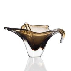 Centro De Mesa Em Cristal Murano Marrom - São Marcos