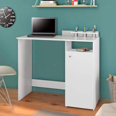 Mesa Escrivaninha Computador Notebook 1 Porta Branco