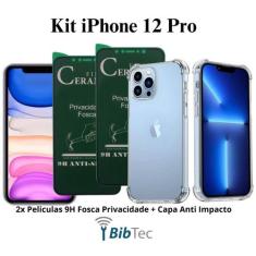 Kit 2 Películas Cerâmica Fosca Privacidade + Capa Capinha Transparente