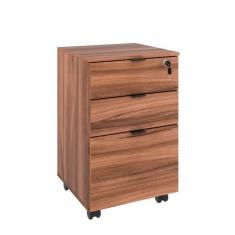 Conjunto Home Office Industrial 3 Peças 1 Escrivaninha 1 Estante E 1 Gaveteiro Kuadra Compace Nogal