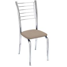 Cadeira Lara Cromada Para Cozinha Suede Bege gat Magazine