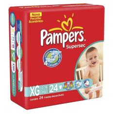 Fralda Descartável Pampers Supersec Pacotão XG 24 Unidades