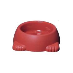 Comedouro Anti Formiga para Gatos e Cachorros, Plástico Vermelho, 1000ml, 24,5x16x9cm, Ergonômico, para Filhotes, Adultos e Seniores