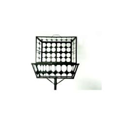 Lixeira de Rua Modelo Tela Moeda Retangular 60cm com Tampa