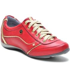 Tênis Casual Feminino Couro Palmilha Gel Leve Conforto-Feminino