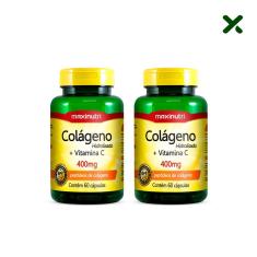 Kit 02 Colágeno Hidrolisado com Vitamina C 400mg 60 Cápsulas Loja Maxinutri