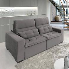 Sofá Retrátil e Reclinável 2 Lugares 240cm Essence Cinza