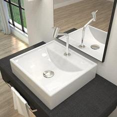 Kit Cuba Q39 com Torneira Pratika 1060 Metal e Válvula Click 1 Pol. Sifão Pvc e Flexível Compace Branca