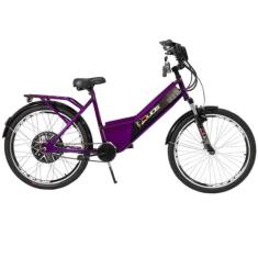 Bicicleta Elétrica Confort 800W 48V 15Ah Violeta - Duos