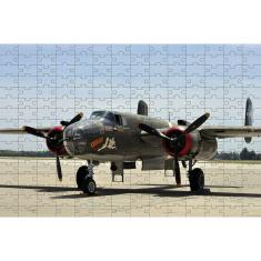 Quebra-cabeça MDF Aviões Antigos 300 peças