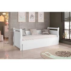 Bicama Babá Infantil Solteiro Framar Bella Branco Mdf
