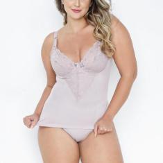 Camiseta Modeladora Dilady 139742 Com Renda, Rosa retrô, 50